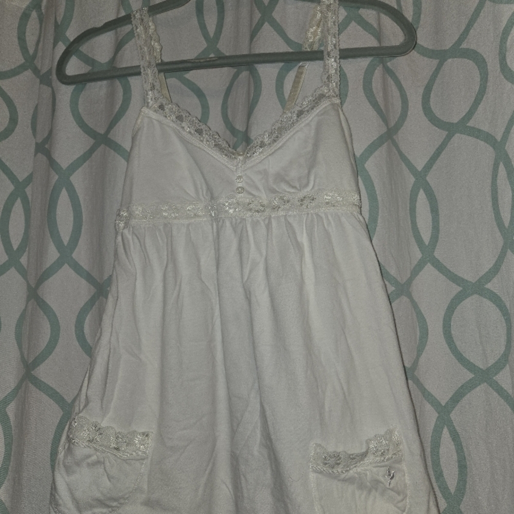 Aerie White Lace Chemise